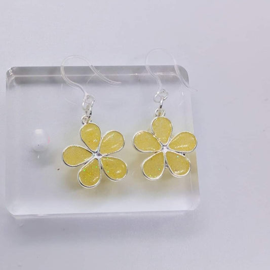 Silver Colourful Flower Dangles - Charlie's Choice