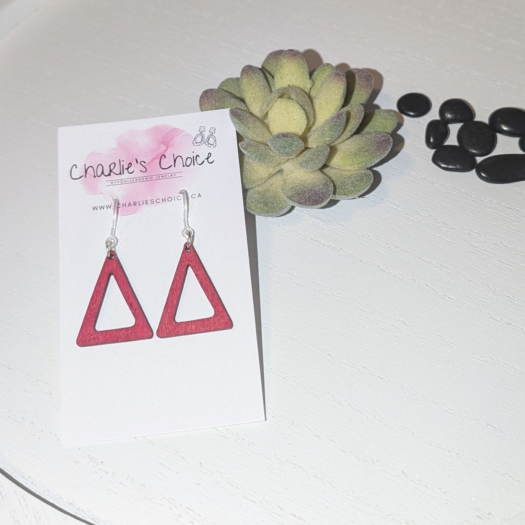 Wooden Triangle Dangles - Charlie's Choice