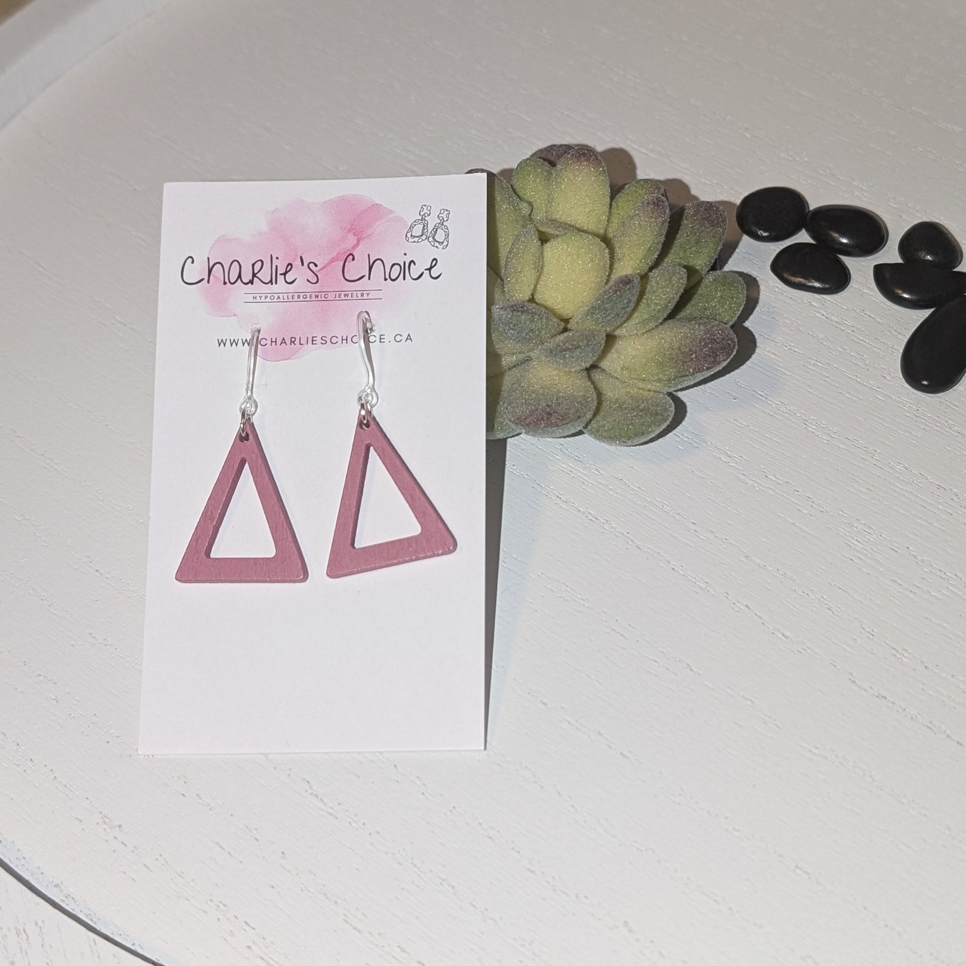 Wooden Triangle Dangles - Charlie's Choice