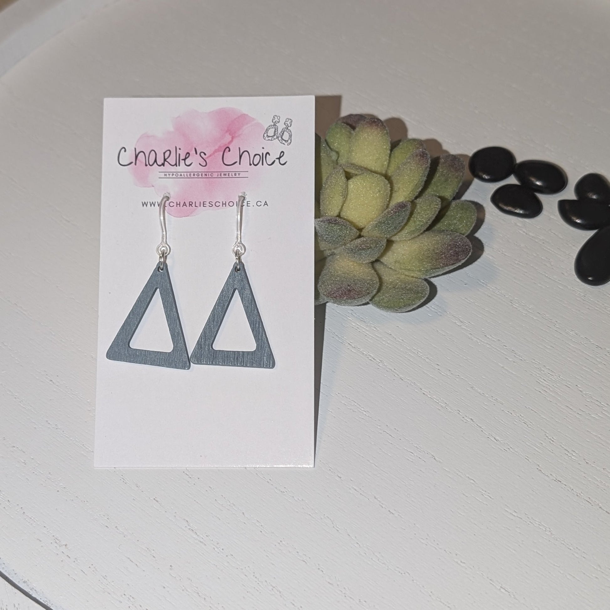 Wooden Triangle Dangles - Charlie's Choice