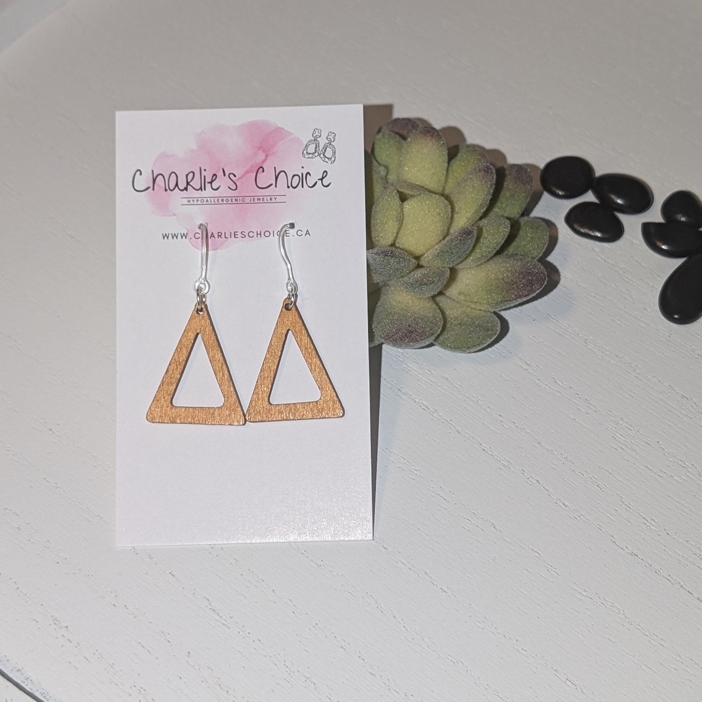 Wooden Triangle Dangles - Charlie's Choice