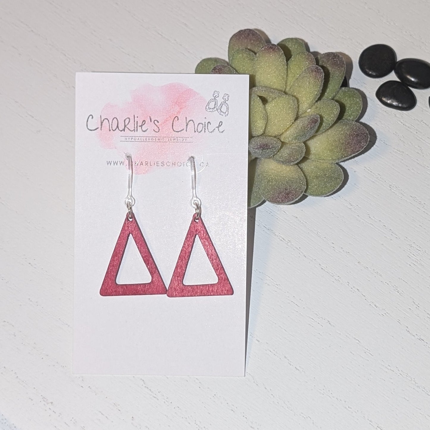 Wooden Triangle Dangles - Charlie's Choice