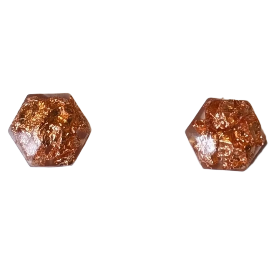 Hexagon Gem Studs