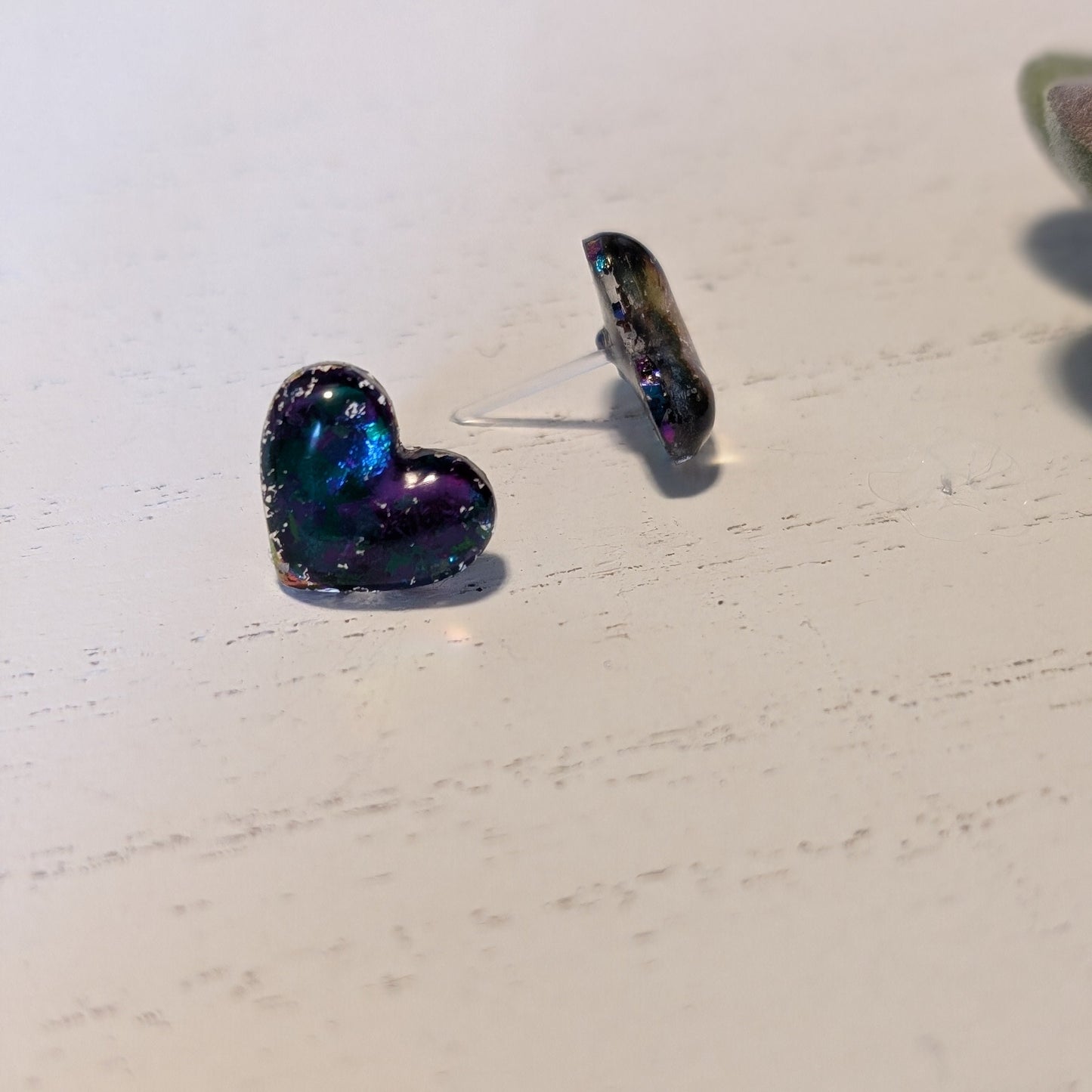 Colour Changing Heart Studs