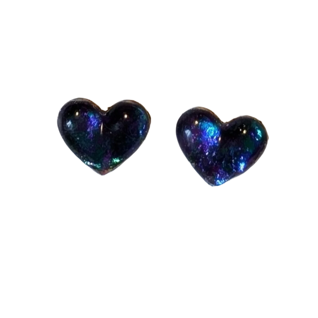 Colour Changing Heart Studs