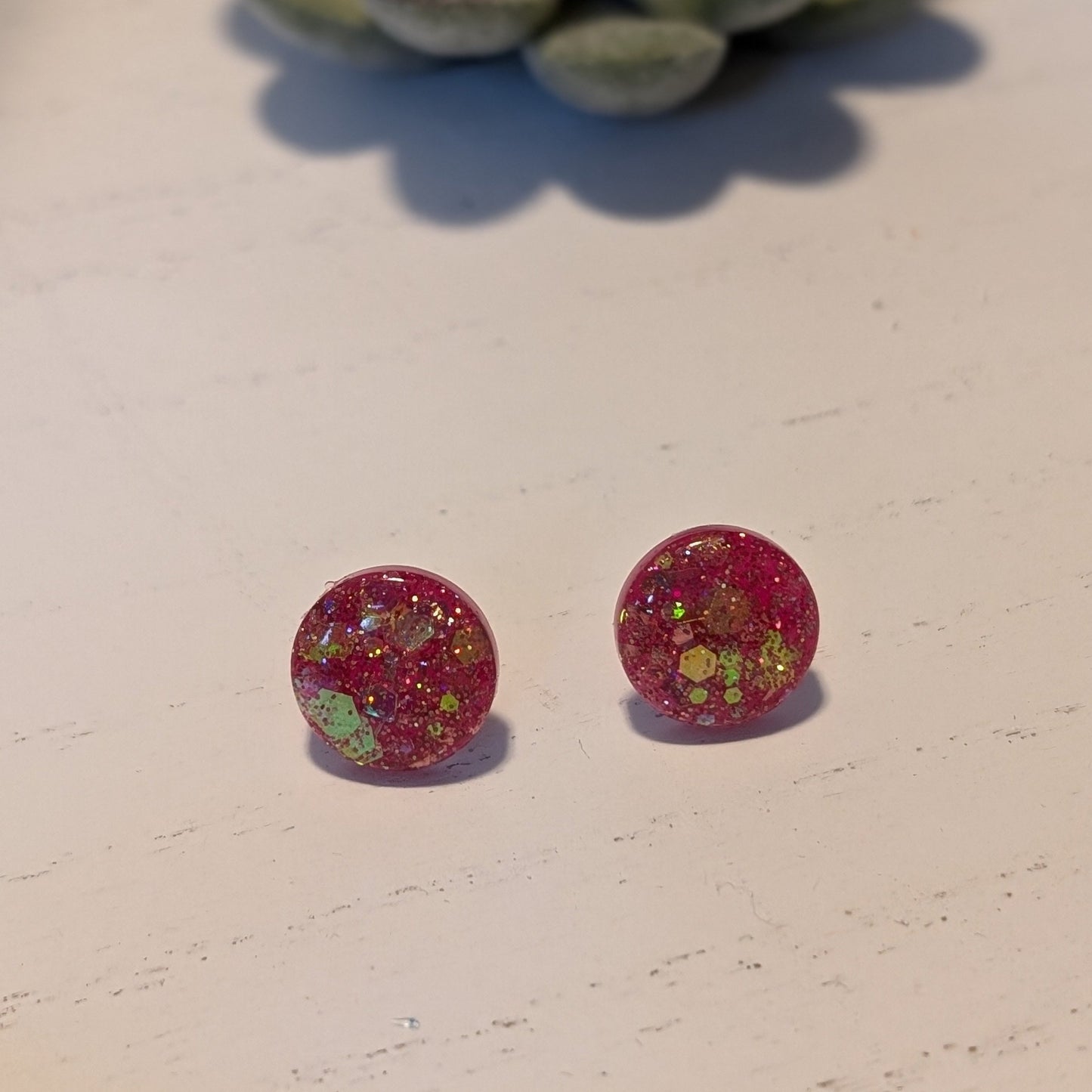 Round Confetti Studs