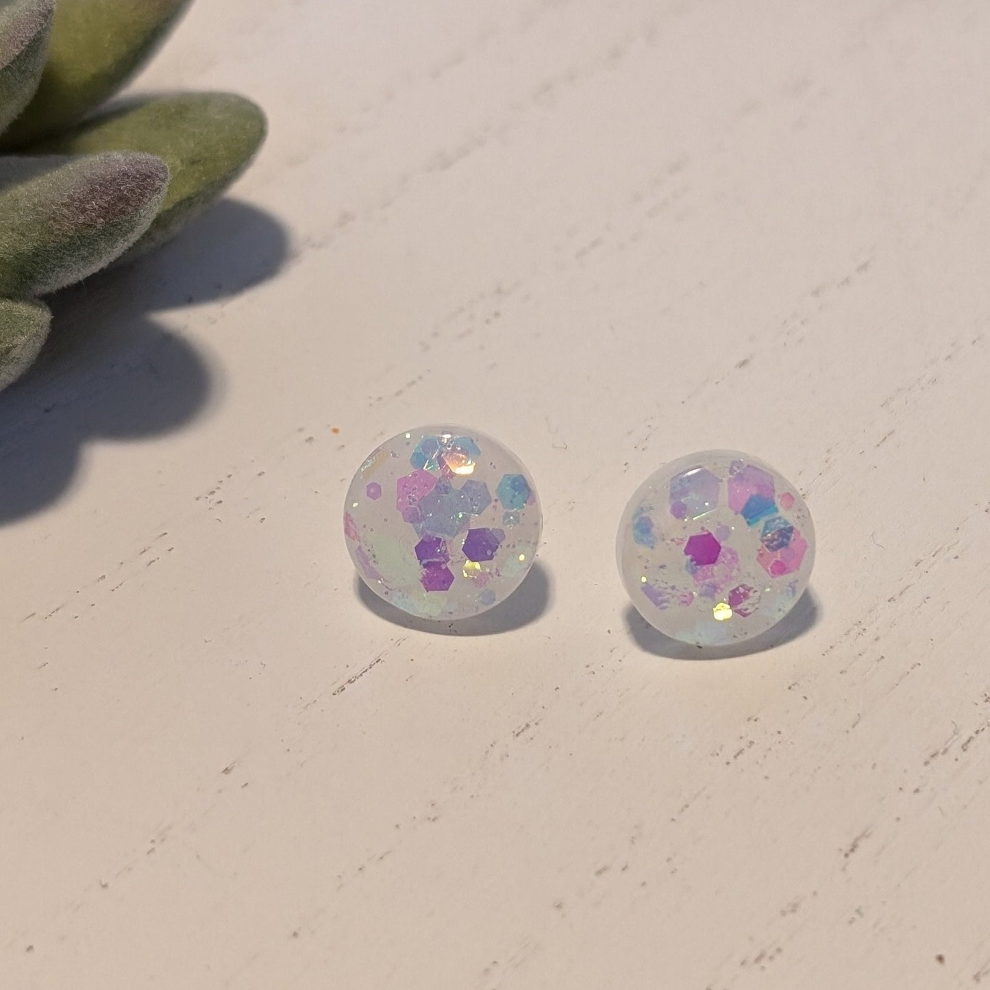 Round Confetti Studs