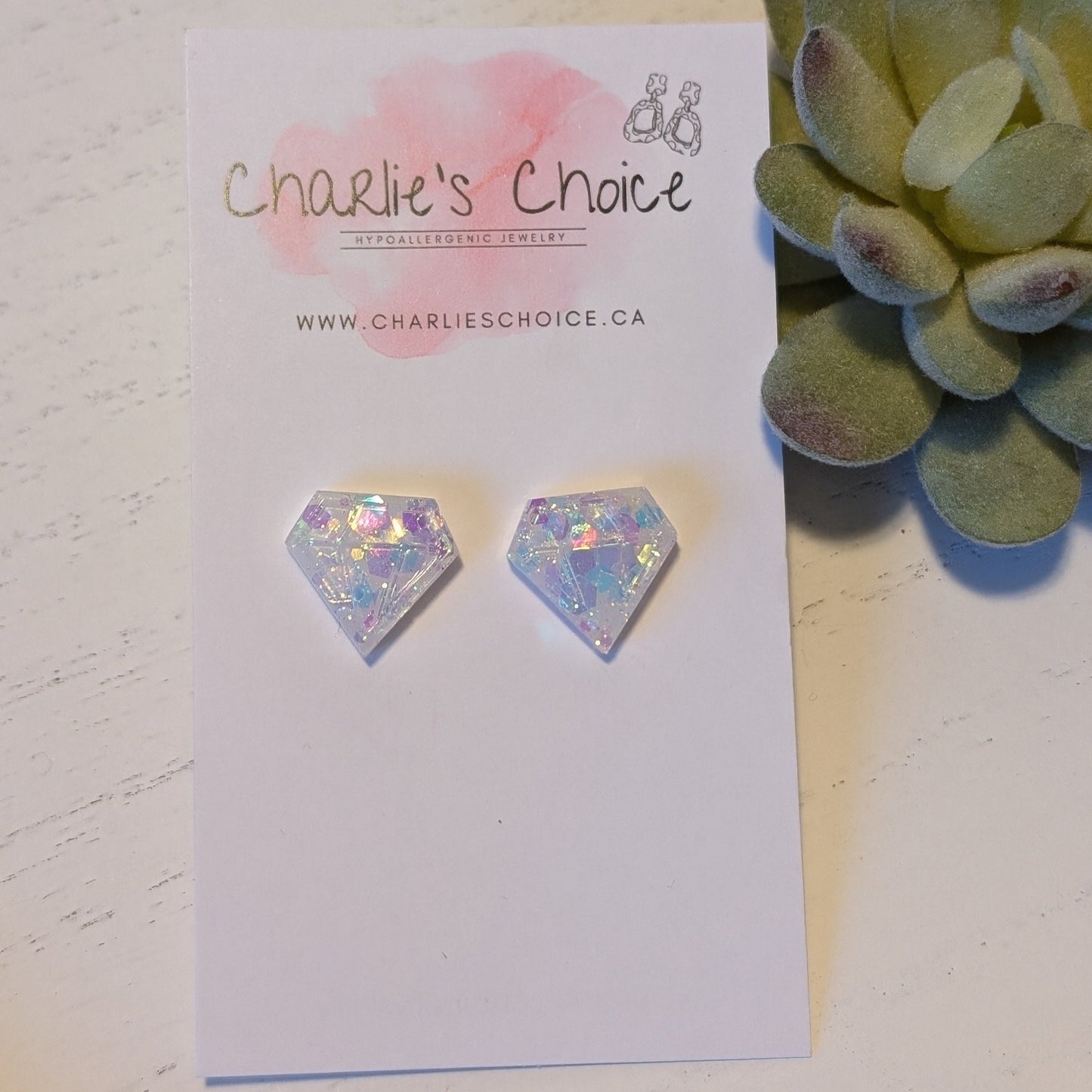 Diamond Confetti Studs