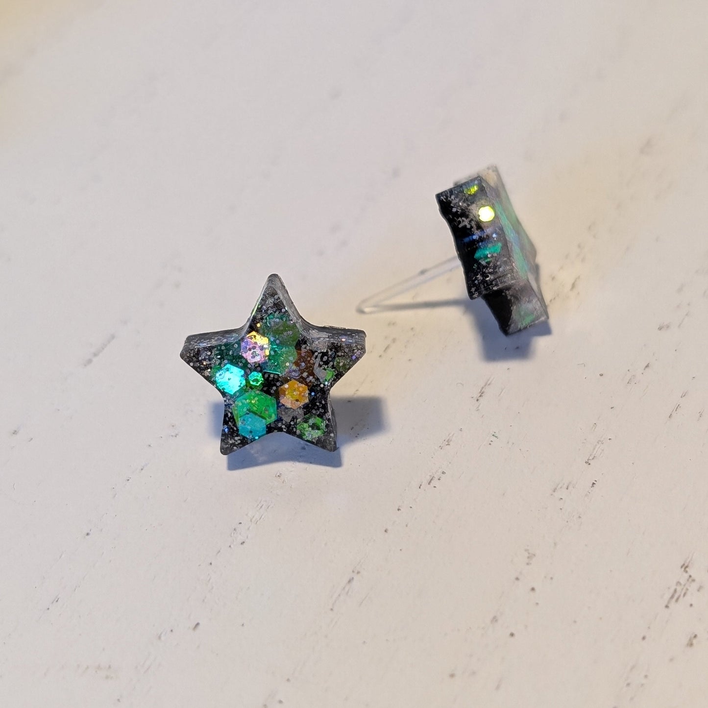 Star Confetti Studs