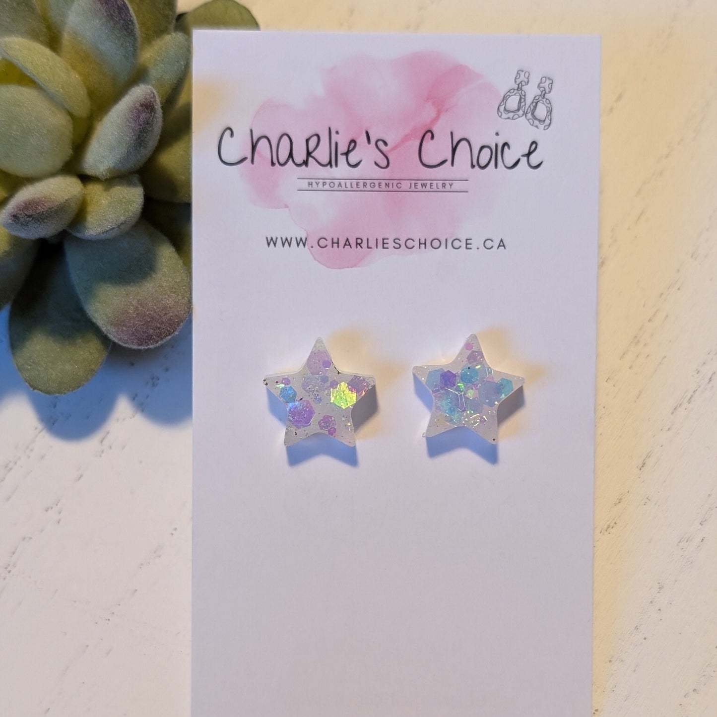 Star Confetti Studs