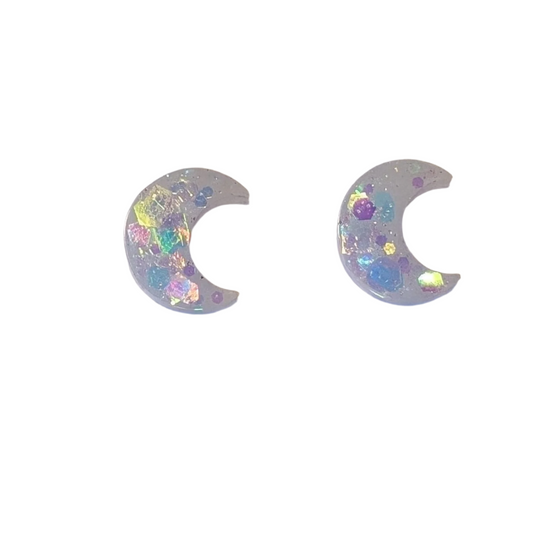 Moon Confetti Studs