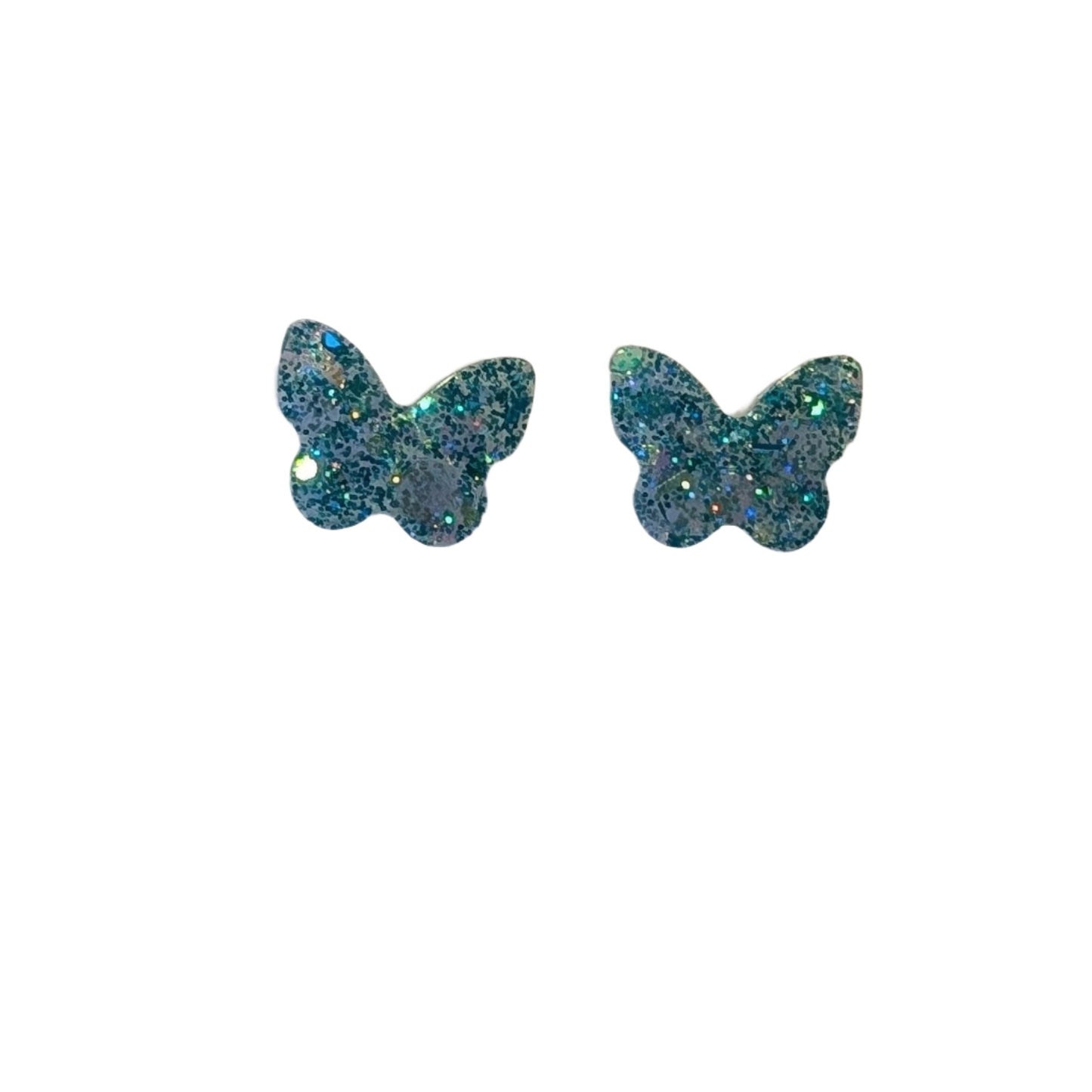 Butterfly Confetti Studs Hypoallergenic Earrings for Sensitive Ears Made with Plastic Posts