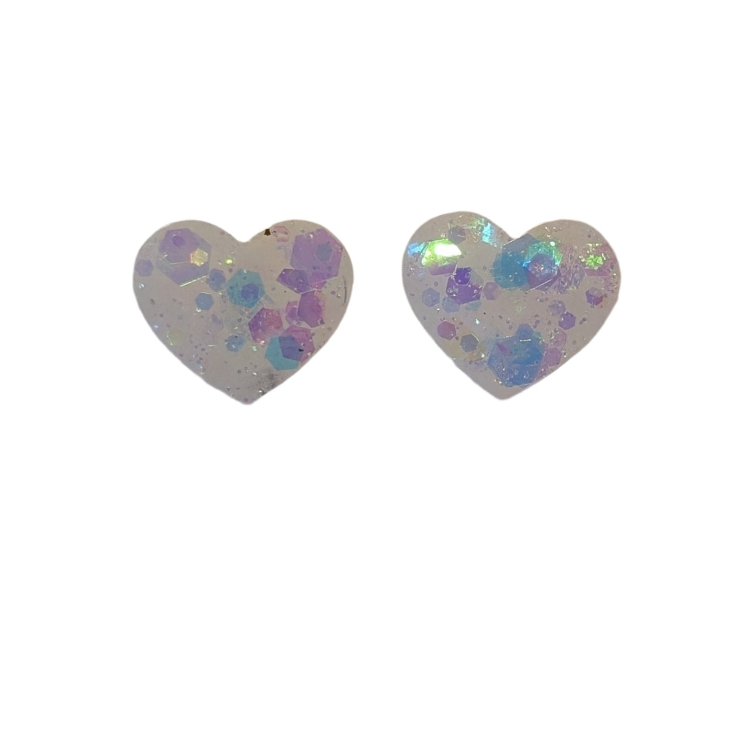 Heart Confetti Studs