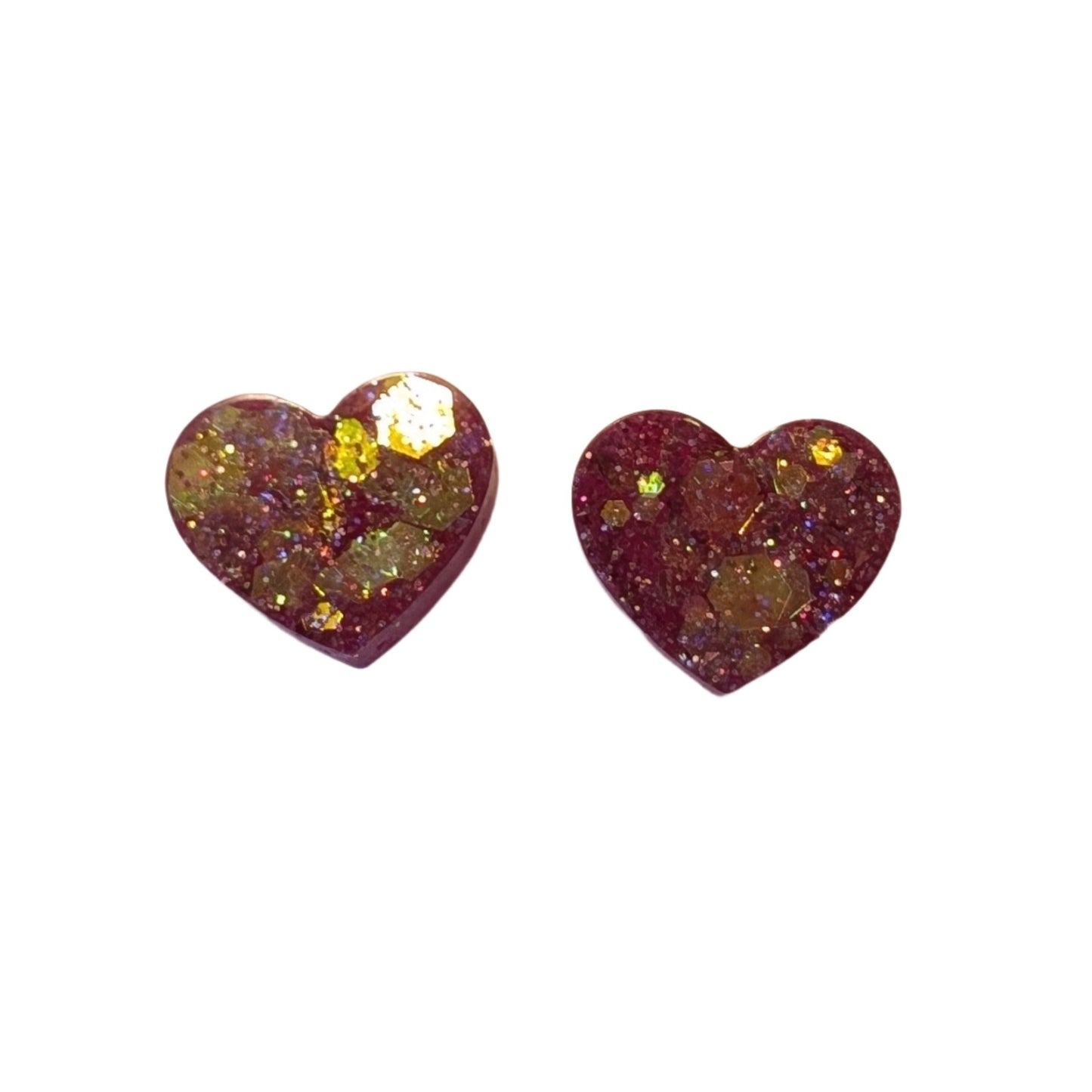 Heart Confetti Studs