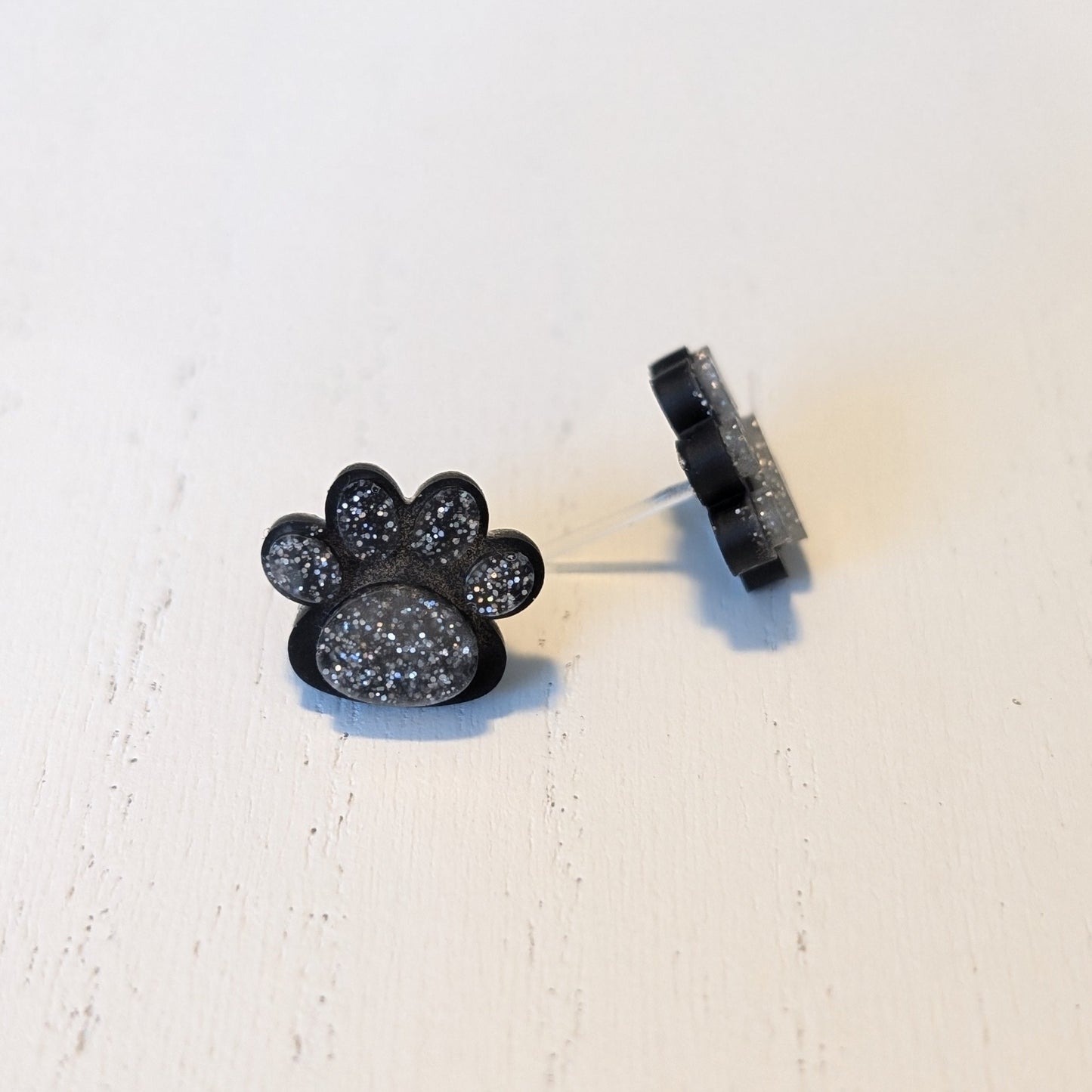 Paw Print Studs - Hypoallergenic Earrings for Sensitive Ears Made with Plastic Posts