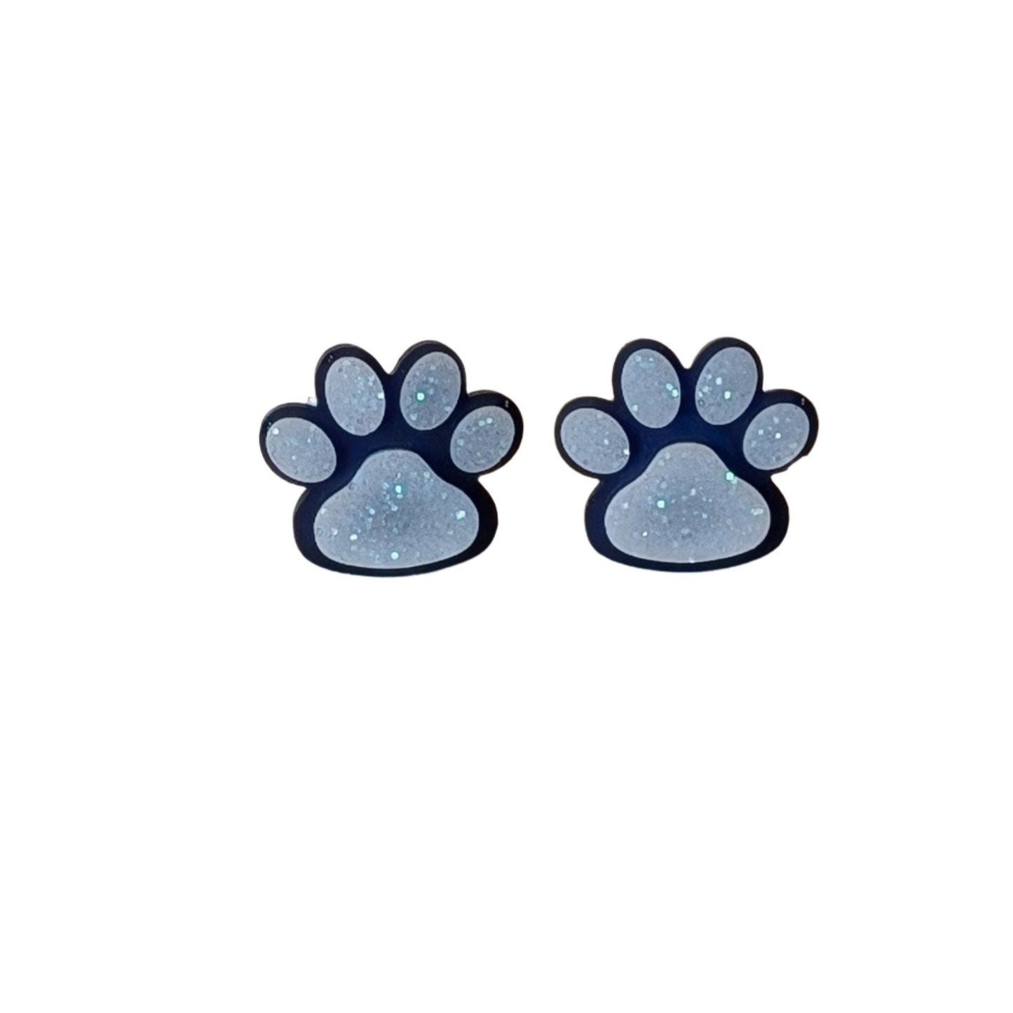 Paw Print Studs - Hypoallergenic Earrings for Sensitive Ears Made with Plastic Posts