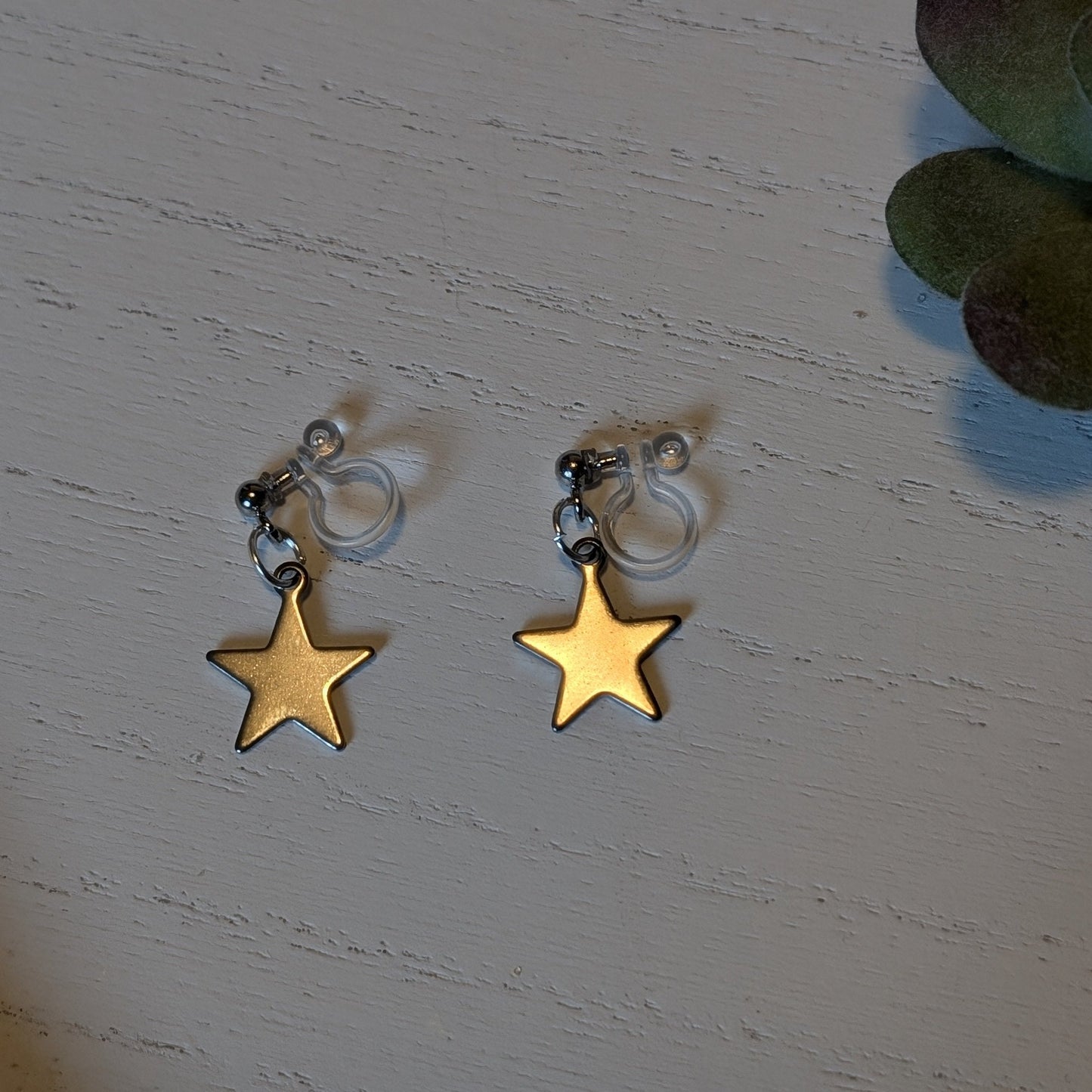 Mini Star Clip-On Earrings - Plastic Eco Friendly Hypoallergenic Earrings