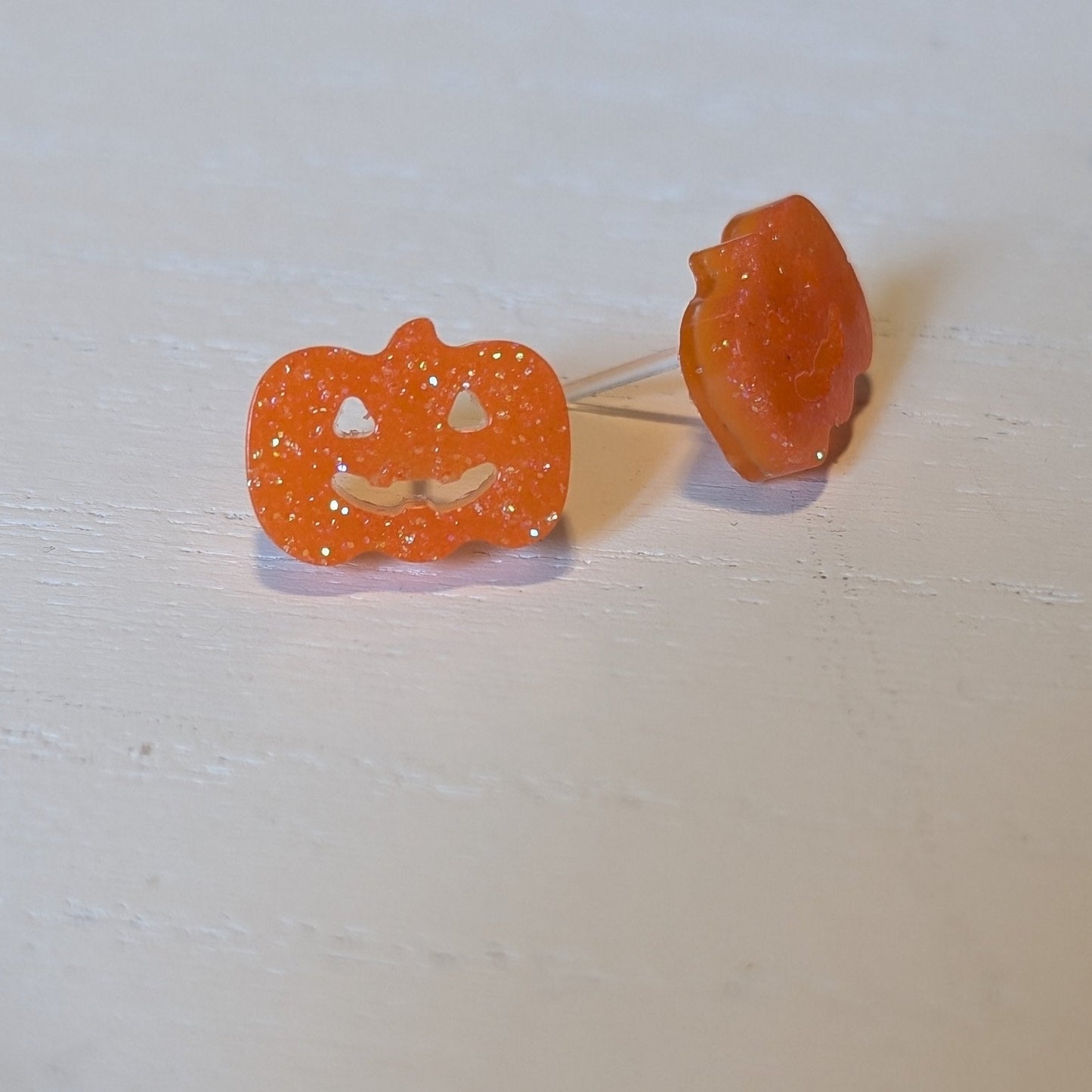 Pumpkin Studs Hypoallergenic Earrings for Sensitive Ears made with Plastic Posts