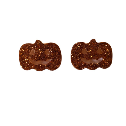 Pumpkin Studs Hypoallergenic Earrings for Sensitive Ears made with Plastic Posts