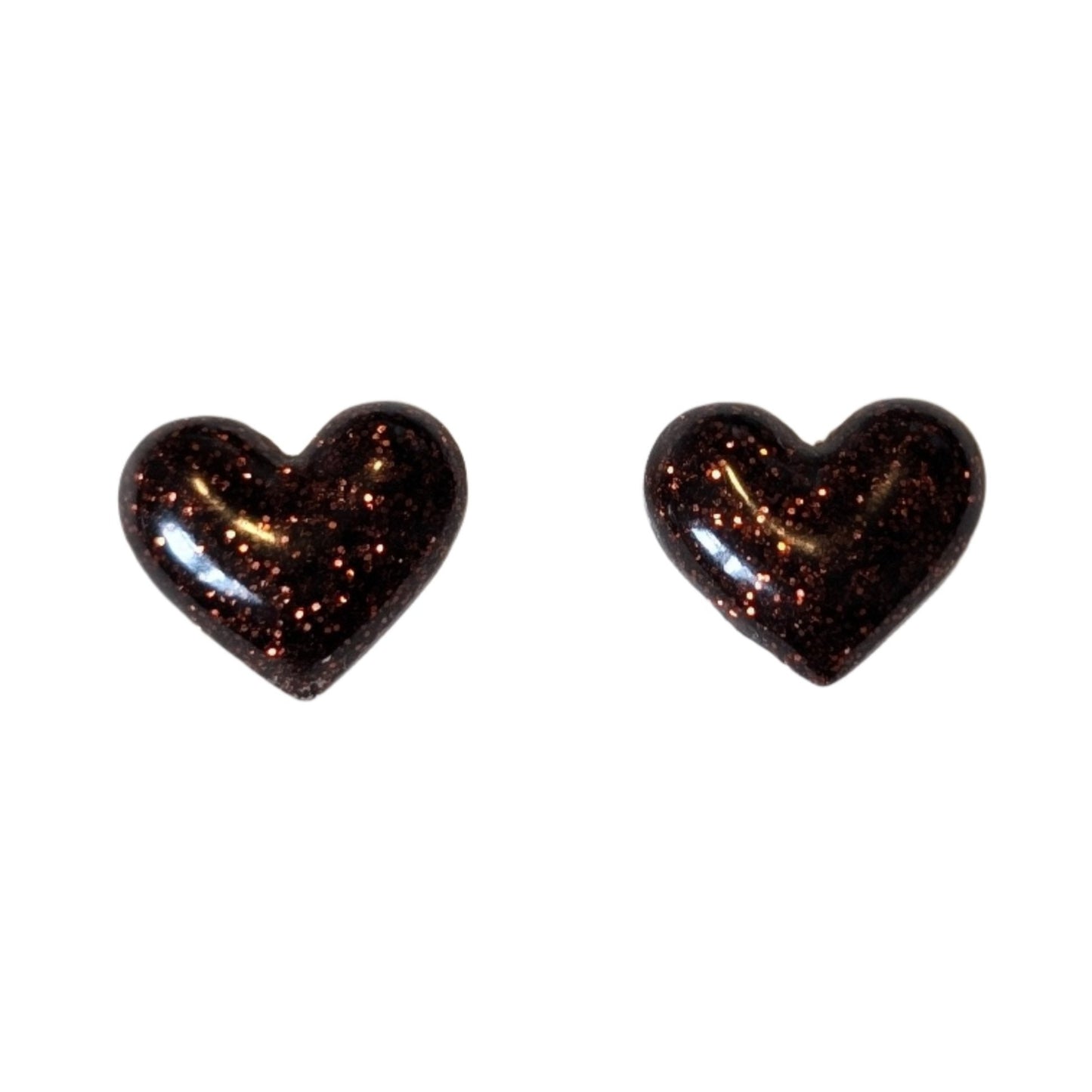 Bubble Heart Studs Hypoallergenic Earrings for Sensitive Ears Made with Plastic Posts