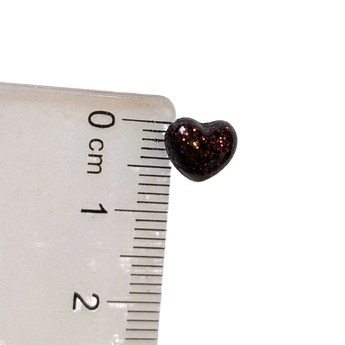 Mini Glitter Heart Studs