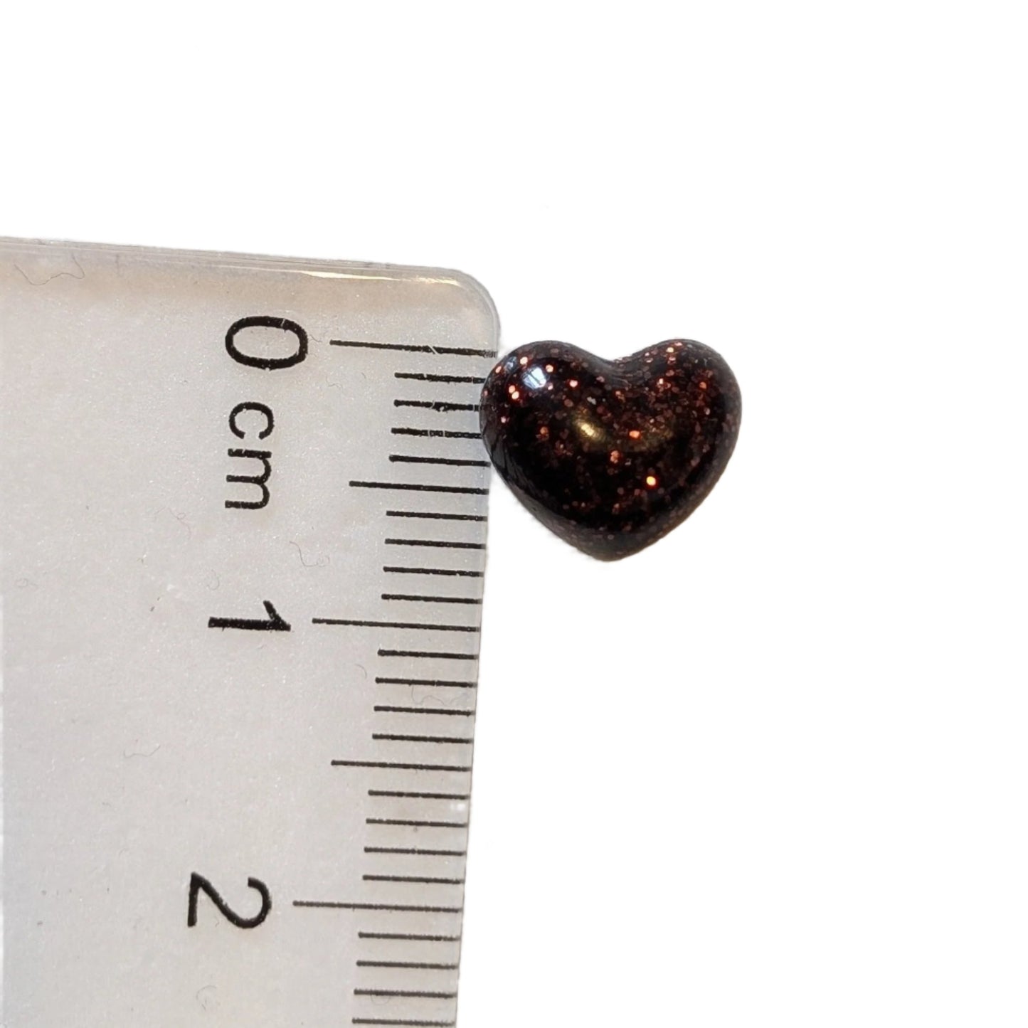 Petite Glitter Heart Studs