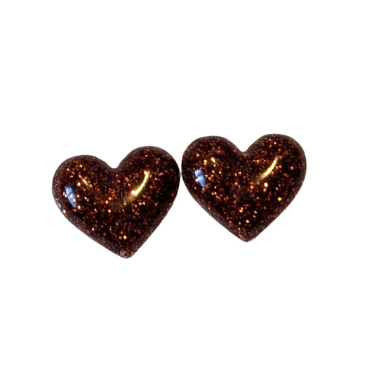 Bubble Heart Studs Hypoallergenic Earrings for Sensitive Ears Made with Plastic Posts