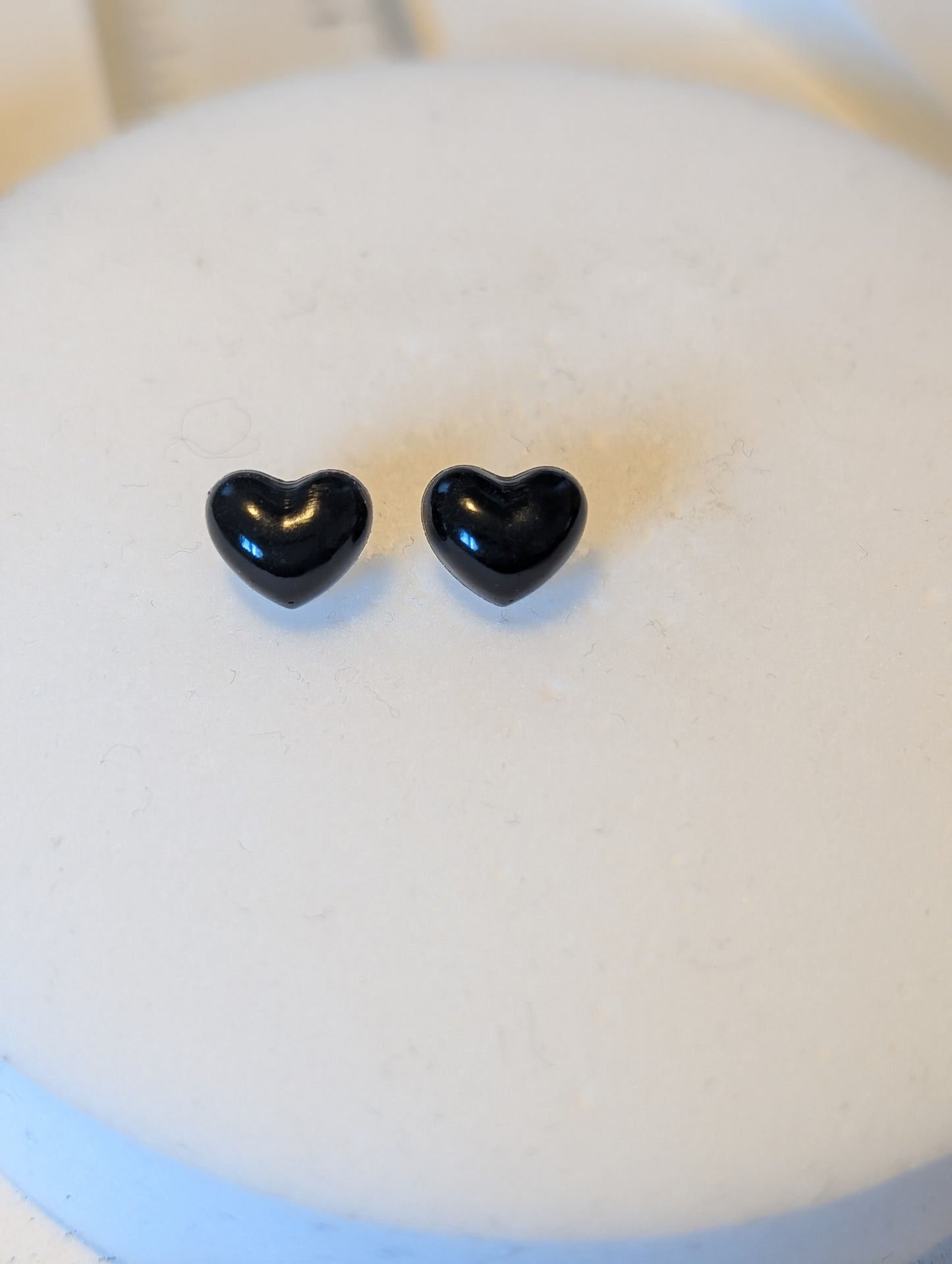 Mini Glitter Heart Studs