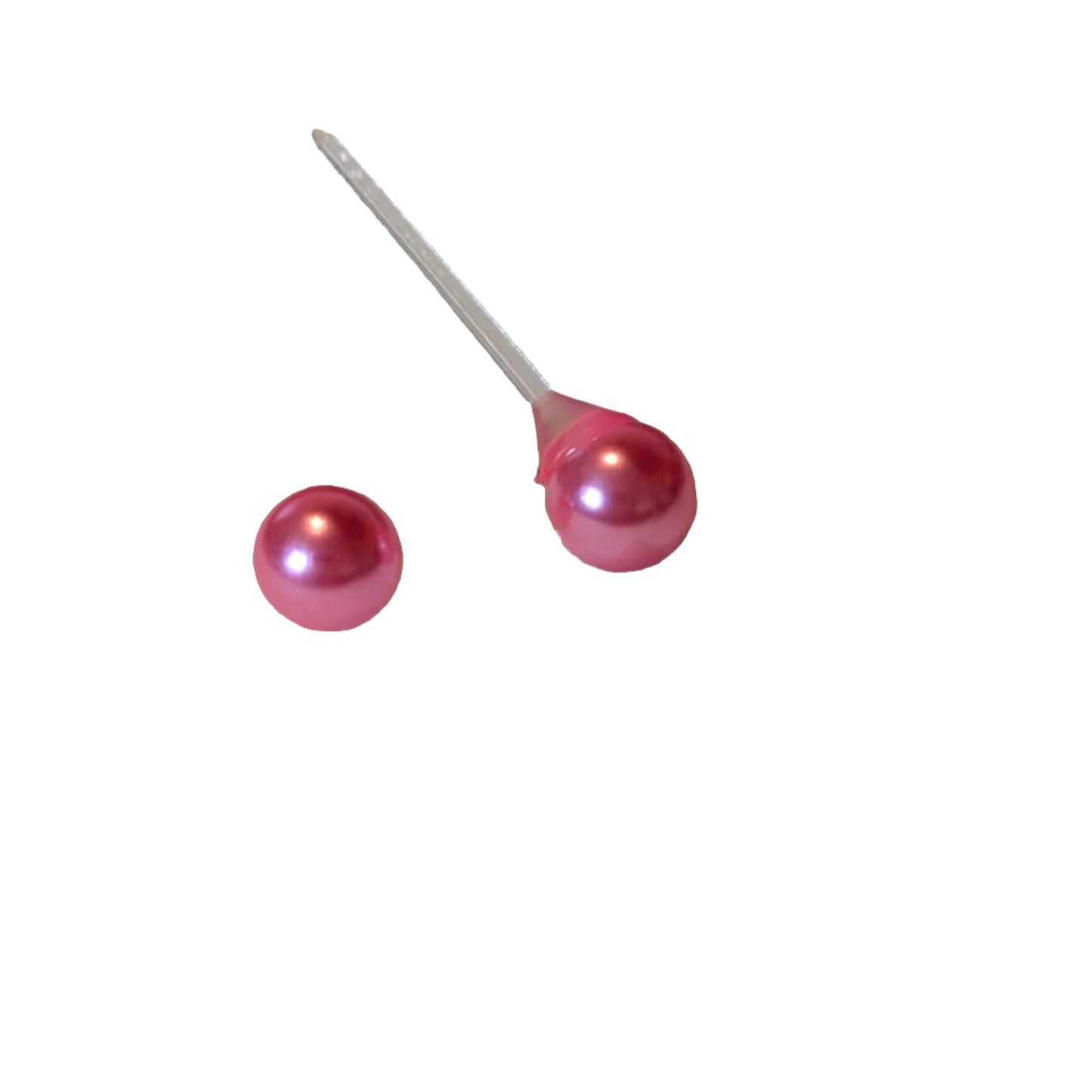 Metallic Coloured Pearl Studs Hypoallergenic Earrings for Sensitive Ears Made with Plastic Posts