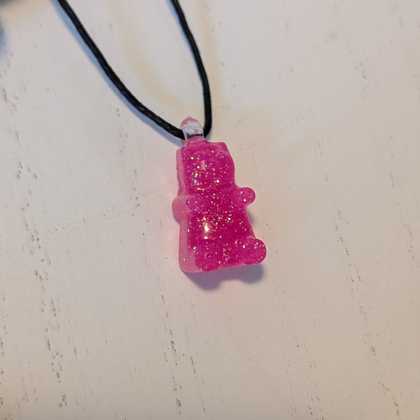 Gummy Bear Pendant Necklace Hypoallergenic Necklace for Sensitive Skin Made with Plastic Bail