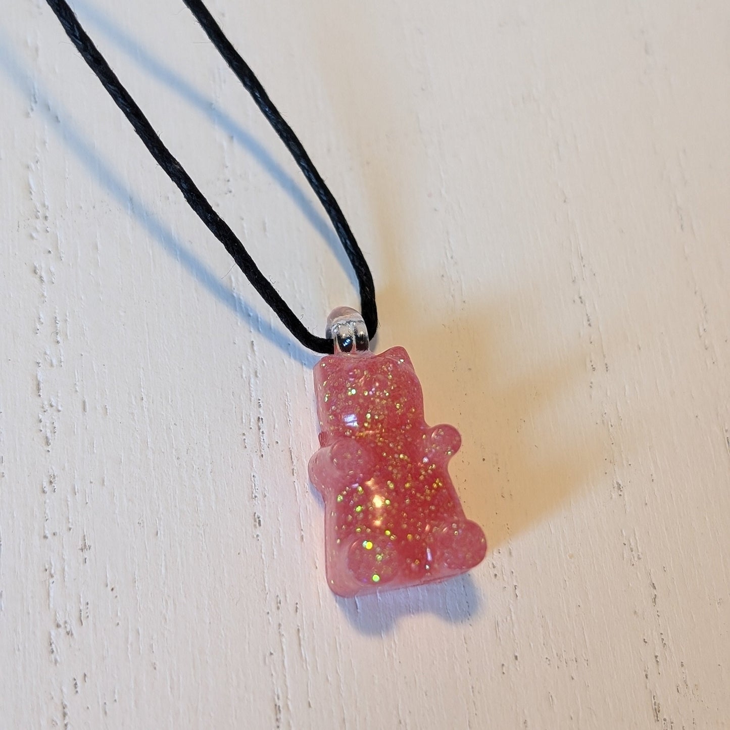 Gummy Bear Pendant Necklace Hypoallergenic Necklace for Sensitive Skin Made with Plastic Bail