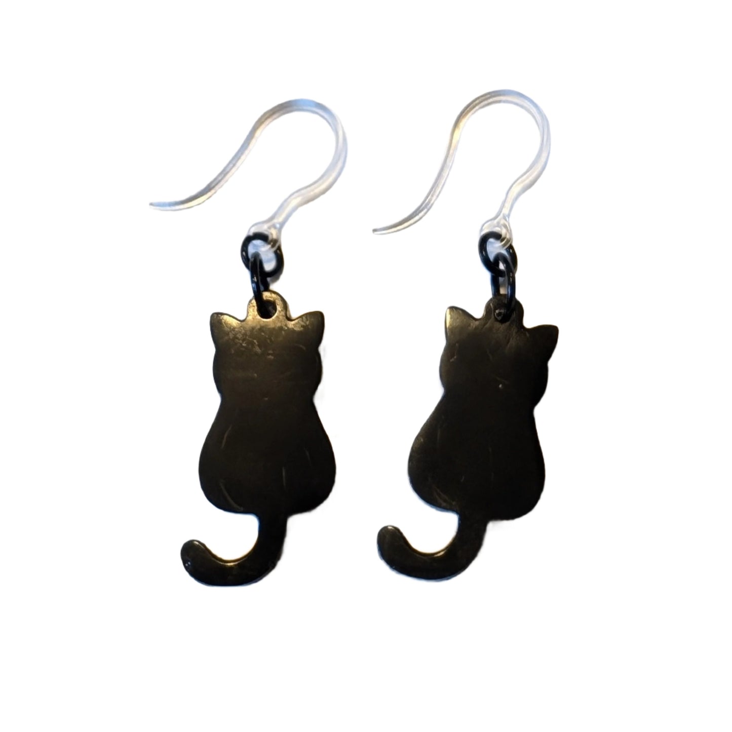 Dangle Tail Cat Dangles Hypoallergenic Earrings for Sensitive Ears Made with Plastic Hooks