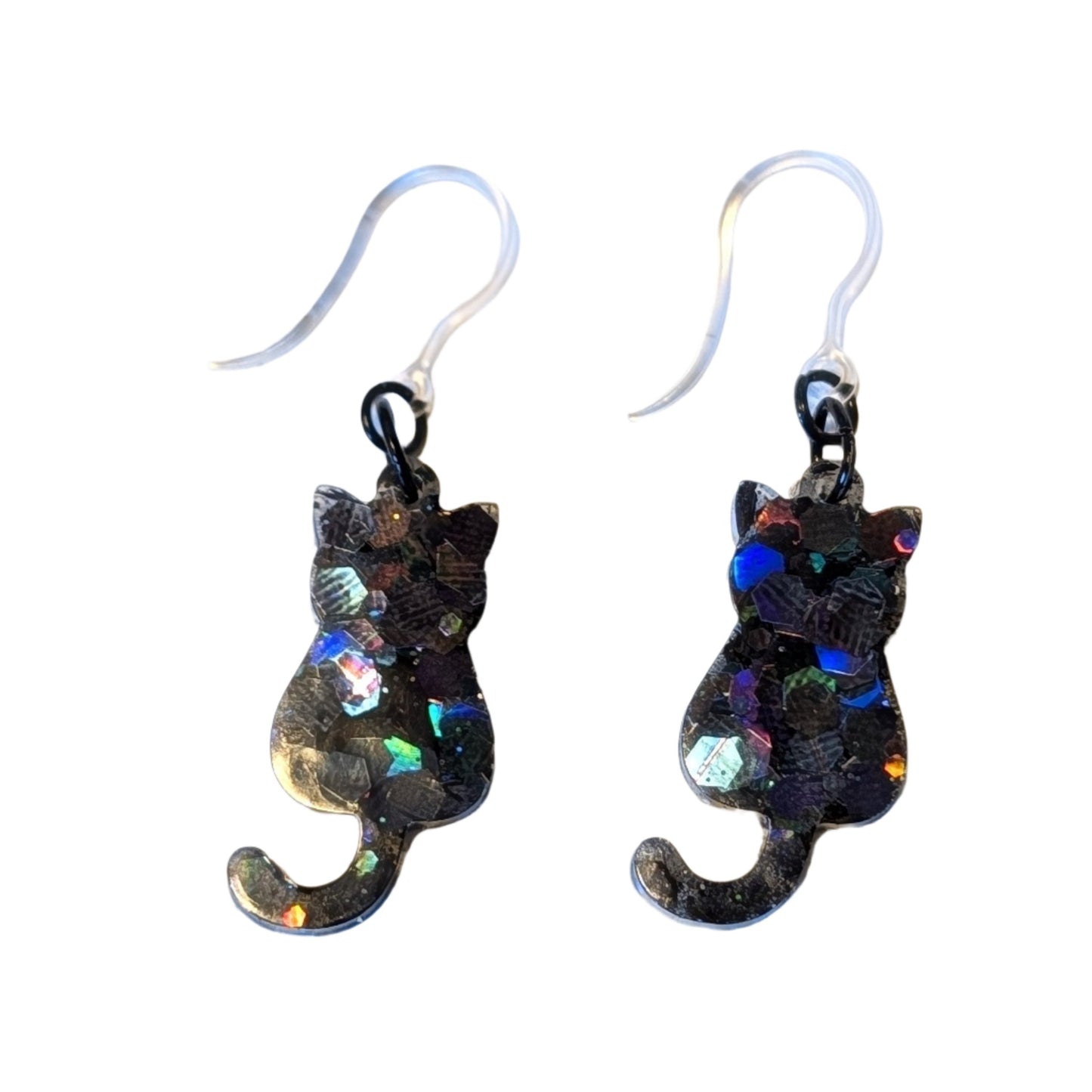 Dangle Tail Cat Dangles Hypoallergenic Earrings for Sensitive Ears Made with Plastic Hooks