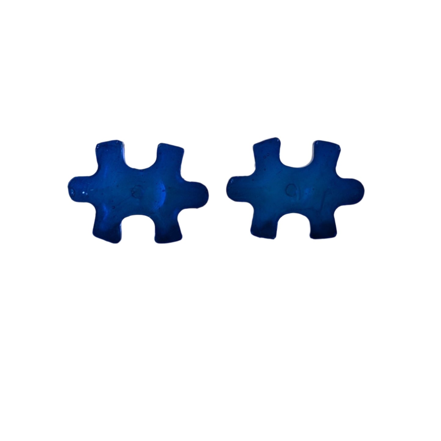 Puzzle Piece Studs Hypoallergenic Earrings for Sensitive Ears Made with Plastic Posts