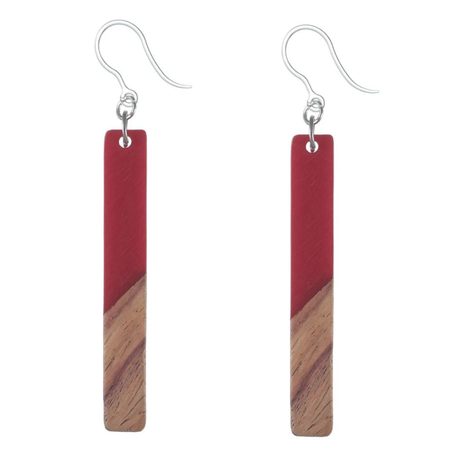 Rectangular Wooden Celluloid Dangles - Charlie's Choice