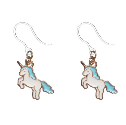 Unicorn Dangles Hypoallergenic Earrings for Sensitive Ears Made with Plastic Posts